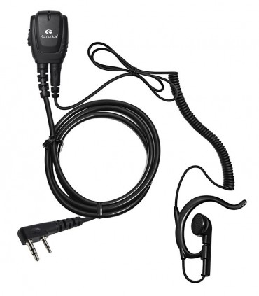Micro-Auricular cable rizado y orejera ergonómica, compatible con Kenwood Nexedge