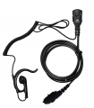 Micro-Auricular con orejera ergon. para Hytera PD-705, PD-785, PT-560-H, PT-580-H, etc
