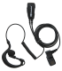 Microauricular Komunica compatible Airbus TPH700 con cable rígido y PTT de solapa.