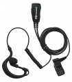 Micro-earphone Komunica compatible Airbus TPH700 with coiled cable and lapped PTT.