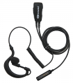 Micro-earphone Komunica compatible Airbus P2G with coiled cable and lapped PTT