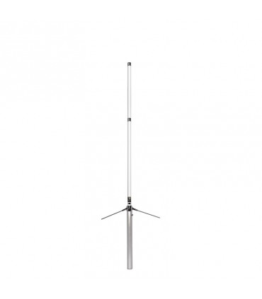 Antena base en fibra de vidrio 144-430MHz de 2 tramos