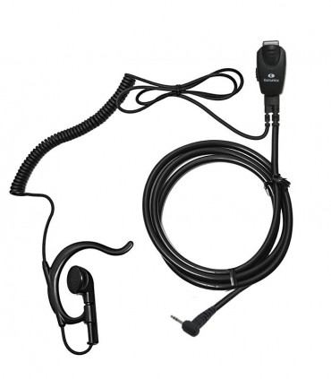 Micro-auricular con función VOX-PTT y cable rizado para Motorola PMR, series  T-6/T-8