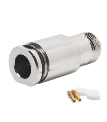 N Hembra RG-213/H-2000/AIRCOM-P/LMR400 (Conector Dorado)