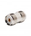 PL Adapter double female (SO-239), Gold Contact Pin