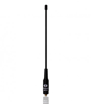Antena Walkie VHF-UHF + RX, 21cm, SMAF, varilla gruesa