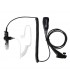 Microauricular Komunica compatible Airbus TPH900 con tubo-acústico, cable rizado y PTT de solapa.