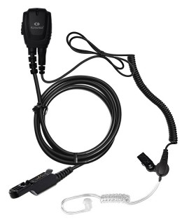 Micro-earphone coil cord + acoutic-tube, compatible to Motorola DP-2400E