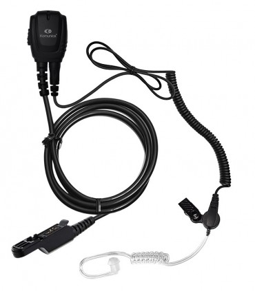 Micro-Auricular cable rizado + tubo acústico para Motorola DP-2400E
