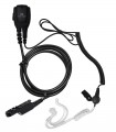 Micro-Earphone coil cord + acoustic tube with earhanger, compatible to Motorola DP-2400E