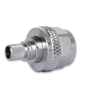 N male connector crimp type, compatible with cable  AIRCELL-7  and other versions with 7mm diameter