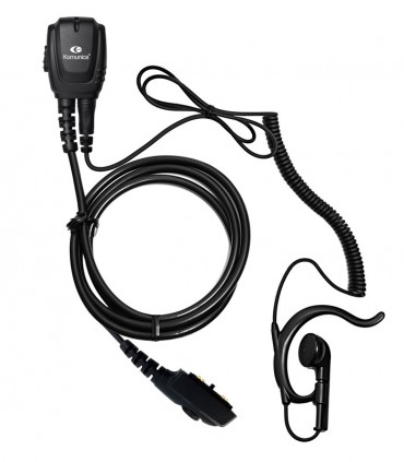 Micro-Auricular Komunica con cable rizado y orejera ergonómica, compatible sereis HYTERA PD-705