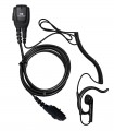 Micro-Auricular Komunica con cable rizado y orejera ergonómica, compatible series HYTERA PD-705, PT-560-H, PT-580-H, etc.