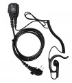 Micro-Earphone Komunica with coil cord and ergonomic ear-hanger for Hytera PD505