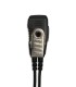 Microauricular Komunica compatible Airbus TPH700 con cable rizado y PTT de solapa.