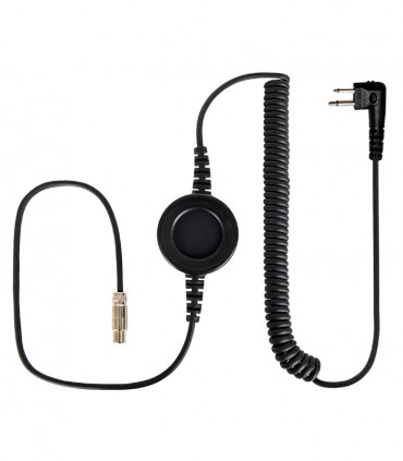 Cable Komunica compatible con series NC-PRO, con PTT redondo "In-Line" y conector para Motorola (2 Pin)