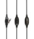 Casco monoaural + PTT solapa compatible Kenwood 2P