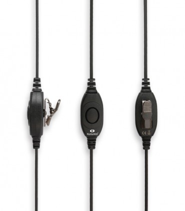 Casco monoaural + PTT solapa compatible Kenwood 2P