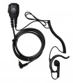 Micro-earphone Komunica coil cord + earhunger compatible Motorola SL4000, TLK-110, TLK-100, etc