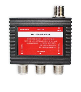 Triplexor Komunica 1.6-160Mhz / 350-550MHz / 850-1300MHz