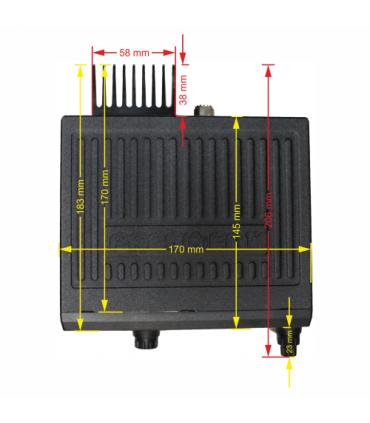 PRESIDENT emisora CB 40 AM/FM/BLU ASC12/24V (TXPR600)
