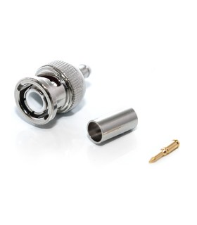 BNC male connector for RG-58, crimp type