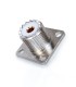 Base PL female (SO-239)  pannel type  x 4 holes