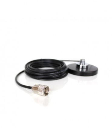 Base magnética Komunica extraplana, diámetro 9cm PL + 5 mts RG-58