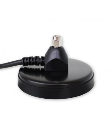 Magnetic base Komunica 7cm for antennas with SMA female (SMAF) connector. Cable RG-58, 5mts.