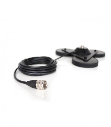 Magnetic base Komunica with triple magnet. Super-robust version and maximum grip.  Connector type SO-239 + 5 m RG-58