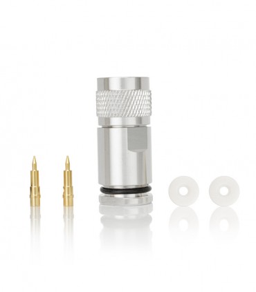 N macho plata alta calidad para RG-213/H-2000/AIRCOM-PLUS (Pin Dorado)