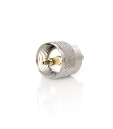 PL macho - corto - para RG-58, version especial crimpar (Pin Dorado)