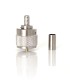 PL macho - corto - para RG-58, version especial crimpar (Pin Dorado)