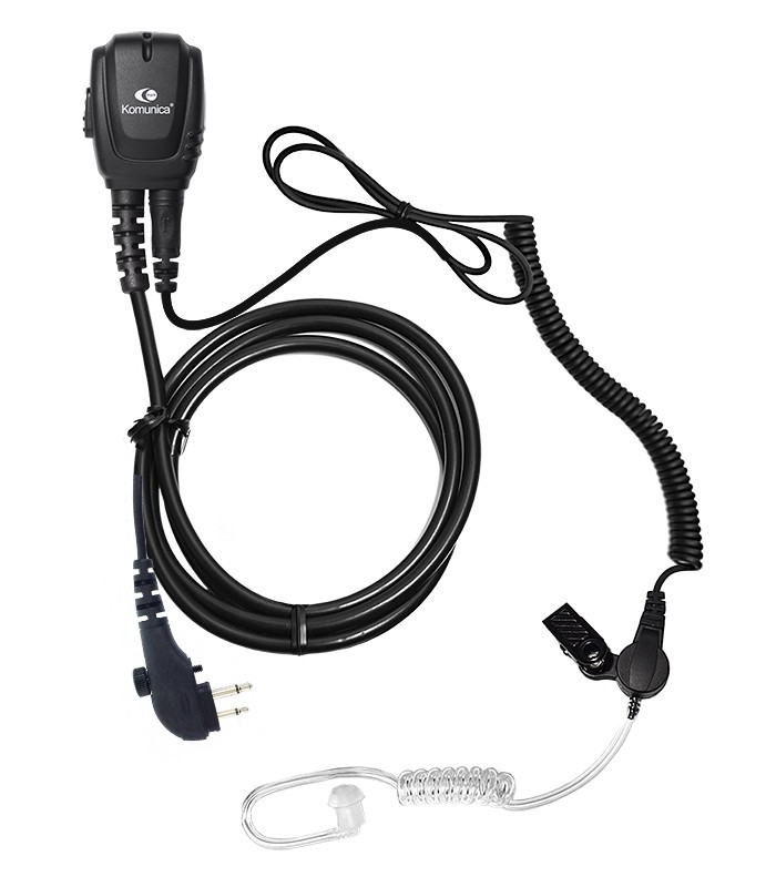Micro-Auricular Komunica con cable rizado y orejera con tubo acústico para Hytera PD505