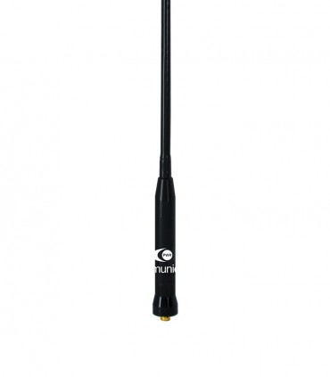 Antena flexible Komunica para equipos portatiles, tribanda 50/144/430 MHz, 45cm SMAF