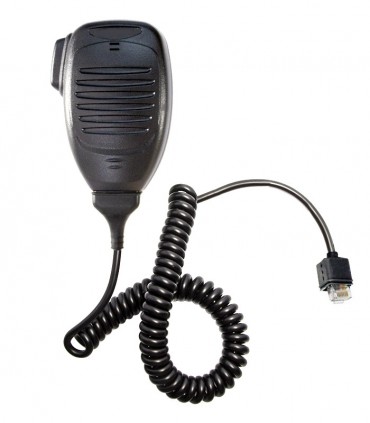 Handheld microphone compatible with Kenwood radios. Electrect type.
