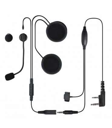 Kit para integrar en casco de Moto con Ptt de manillar, compatible con  KENWOOD (2P)