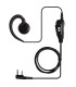 Micro-earphone  Komunica, basic serie x Kenwood 2Pin & "In-Line"  PTT.