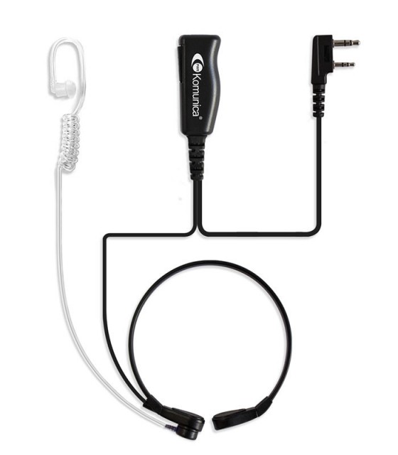 Swivel 2-Wire Earpiece and Microphone Headset Accessory for Motorola 2-Pin CLS1110 1410 CP200D HYT TC-508 Bearcom BC130 BC95 BC250D Two-Way Radios 