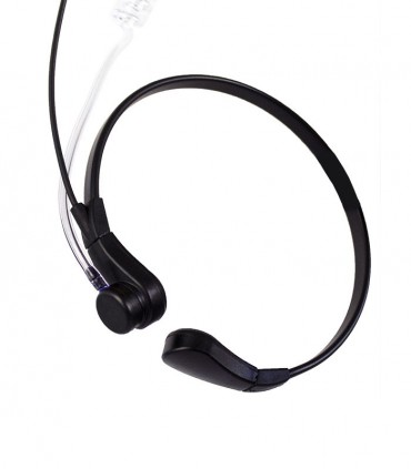 Laringofono Komunica con doble cápsula de micro y tubo acustico + PTT x Kenwood (2 Pin)