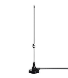 Komunica Mini Dual magnetic antenna VHF/UHF with SMA male connector and base 5 cm diameter.