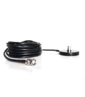Magnetic Base Komunica 6cm for antennas with BNC male connector. Cable RG-58, 5mts.