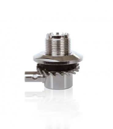 Threaded base with PL Female Connector for antennas and adjustable for RG 58 cable