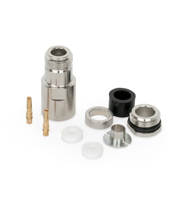 N Hembra RG-213/H-2000/AIRCOM-P/LMR400 (Pin Dorado)