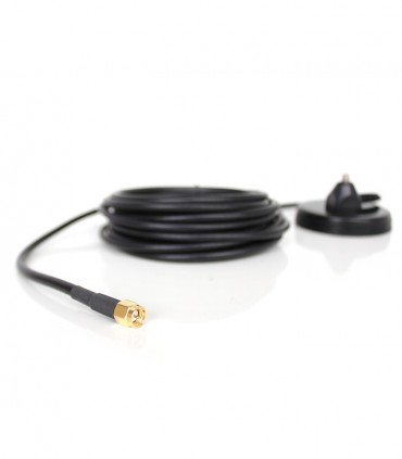 Base magnética Komunica de 7cm para antenas con conector SMA macho (SMA). Cable RG-58, 5mts.