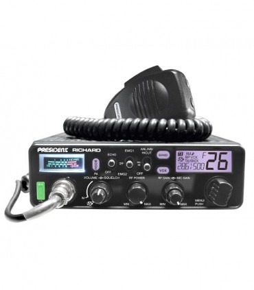 PRESIDENT, emisora CB 40 canales AM, FM, 10m (TXPR034)