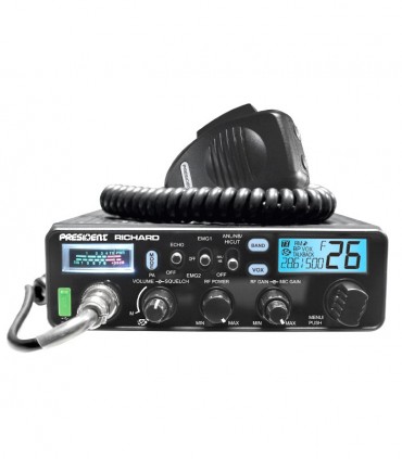 PRESIDENT, emisora CB 40 canales AM, FM, 10m (TXPR034)