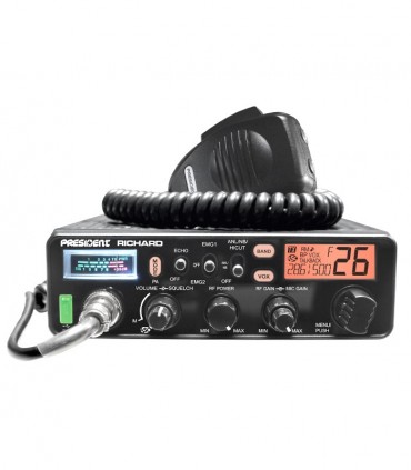 PRESIDENT, emisora CB 40 canales AM, FM, 10m (TXPR034)