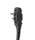 Cable Komunica compatible con series NC-PRO, con PTT redondo "In-Line" y conector para Icom ICF11- 2 tornillos