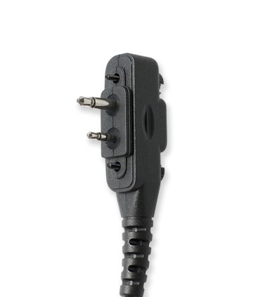 Cable Komunica compatible con series NC-PRO, con PTT redondo "In-Line" y conector para Icom ICF11- 2 tornillos